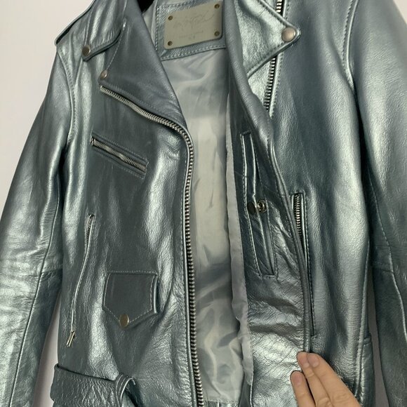 Free People Understated Leather Biker Jacket - Picture 3 of 4